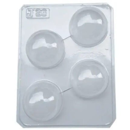 Molde Acetato 4 Medias Medias Esferas de 5,5cm para Choco bombas de chocolate de Navidad