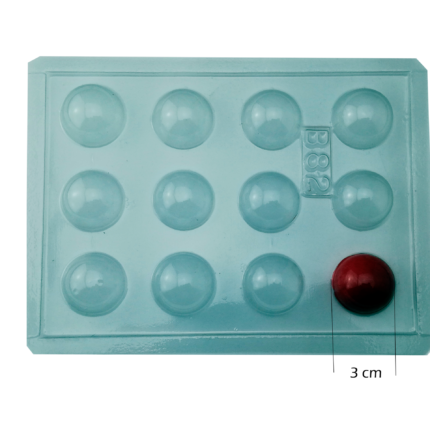 Molde Acetato 12 Medias Esferas Para Chocolates 3cm Mod B82