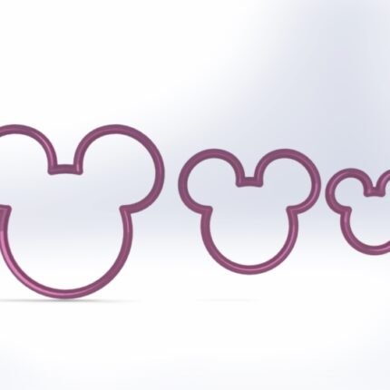 Juego 3 Cortadores De Mickey Mouse Para Fondant Y Galletas