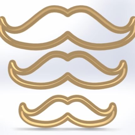 Juego 3 Mostachos O Bigotes Para Galletas, Fondant