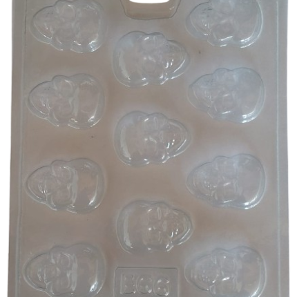 Molde Acetato 11 CALAVERAS  Para Chocolate Mod E-66