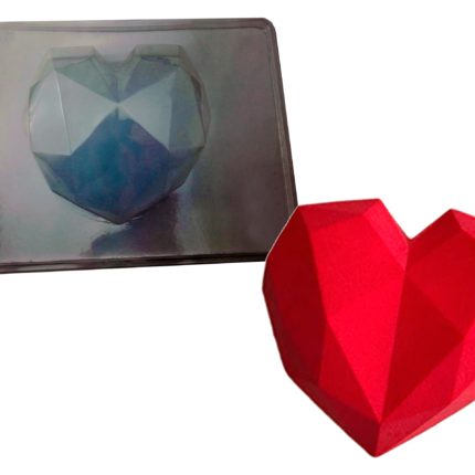 Molde Acetato Corazón Prisma Grande Para Chocolates