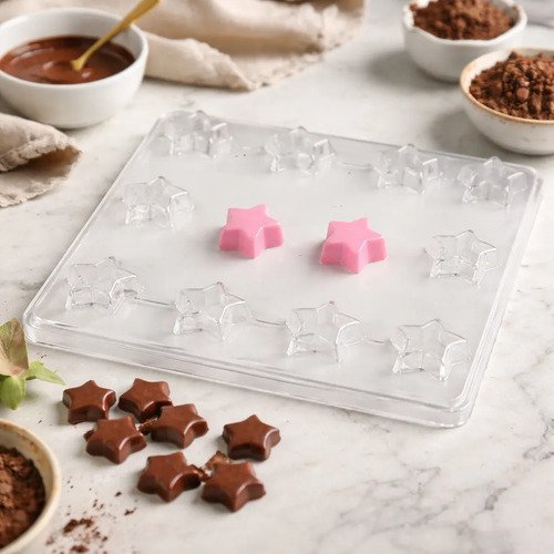 Molde Acetato Para Chocolatinas 12 Estrellas 2,5 Cm - Imagen 2