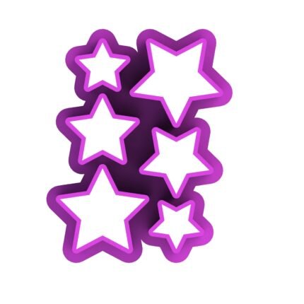 Set 3 Mini Cortadores Estrellas Para Fondant