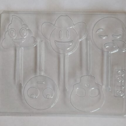 Molde Para Chocolatinas De 5 Emoji Variado Paleta Md: C619