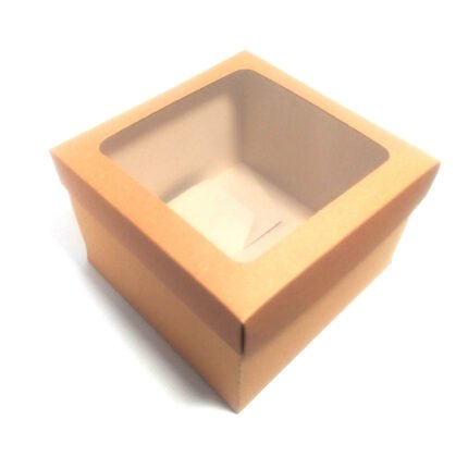 Caja Pequeña Color Crudo Con Ventana Mod 159
