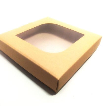 Caja Pequeña Color Crudo Con Ventana Mod 168