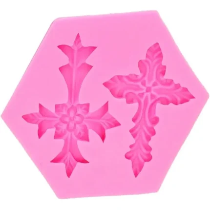 Molde Silicon 2 Cruces Para Fondant Chocolate Caramelo