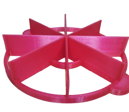 Cortador Marcador Porcionador de tortas Redondo 17 cm x 8 porciones