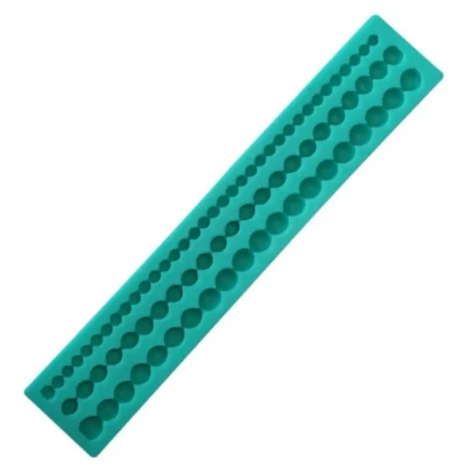 Molde Silicon 3 Filas De Perlas De Fondant Para Tortas 23 Cm