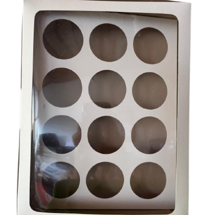 Cajas Blancas X 12 Cupcakes 6 Unidades