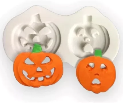 Molde Silicon Calabaza Halloween Para Decorar En Fondant