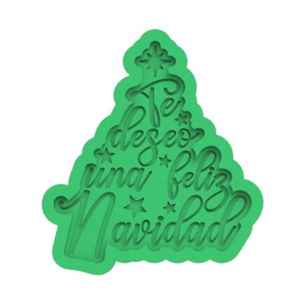 Molde Silicon Arbol de Navidad Mensaje Español