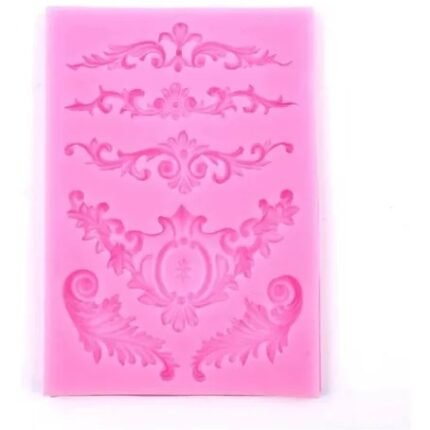 Moldes De Silicon 6 Bordes Barroco Para Decorar En Fondant