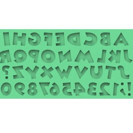 Molde Silicon Abecedario Comic Letras Mayusculas Para Fondant Chocolates