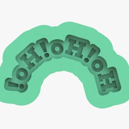 Molde Silicon Mensaje Navidad Ho Ho Ho  Mod. 4 para decorar Mini Donas