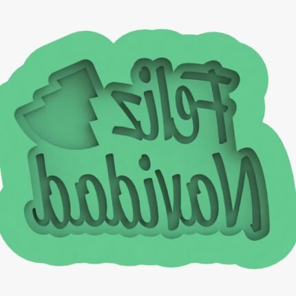 Molde Silicon Mensaje Feliz Navidad Mod.3  para decorar Mini Donas