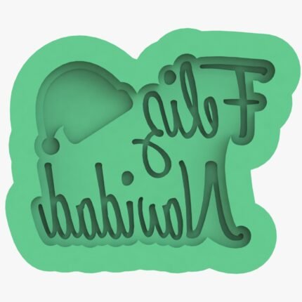 Molde Silicon Mensaje Feliz Navidad Mod.2  para decorar Mini Donas