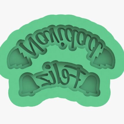 Molde Silicon Mensaje Feliz Navidad Mod.4  para decorar Mini Donas