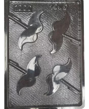 Molde Acetato Para Chocolatina 4 Bigotes o Mostachos