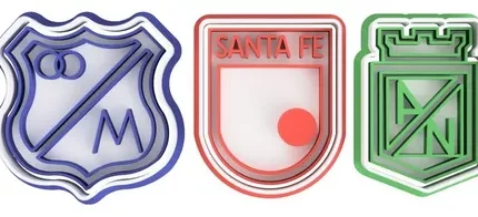 Set Cortador Y Sello Equipo De Futbol Para Fondant Y Galletas