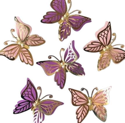 Docena Mariposas Dobles en Papelería Creativa Para Decorar
