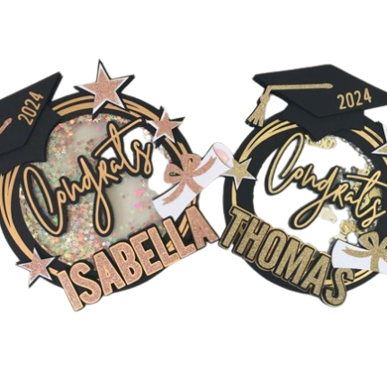 Toppers Decorativo Graduacion CONGRATS SHAKER Personalizado Para Decorar Tortas