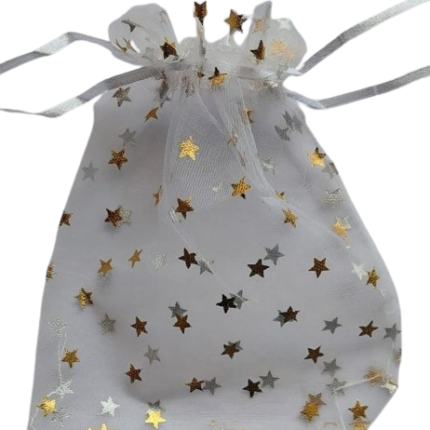 20 Bolsas en Organza o Tela Para Detalles