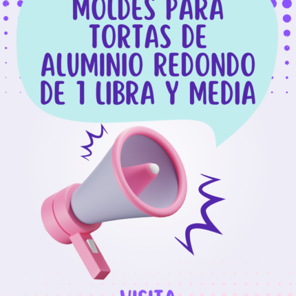 OFERTA Molde Para Tortas Redondo De Aluminio Libra Y Media X 2