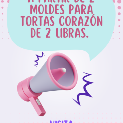 OFERTA Molde Corazón Aluminio Para Tortas 2 Libras X 2