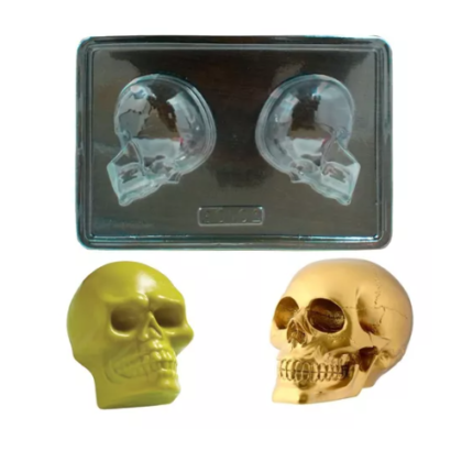 Molde Acetato Cráneo Calavera 3D Halloween Para Chocolates