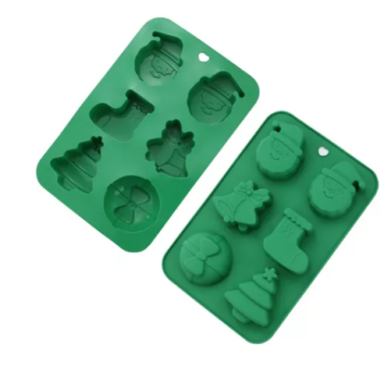 Molde Silicon Navidad Botica Para Chocolates Cupcakes Mini Tortas