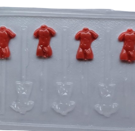 Molde Acetato Erótico para Despedidas de Soltera de Cuerpo de Hombres Desnudos Para Chocolates Mod 1333