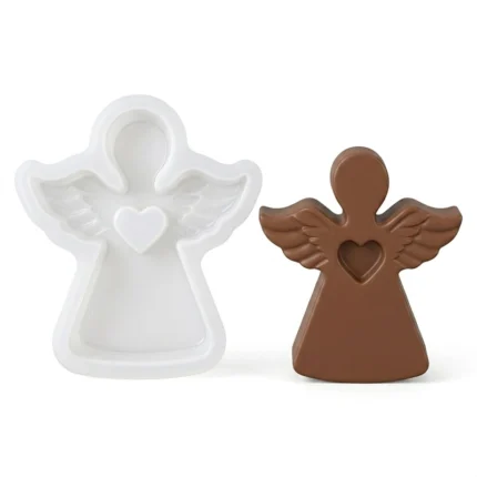 Molde Silicon Ángel 3D para Chocolate fondant recordatorio navidad 9x8.5cm Colombia
