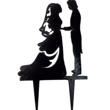 Topper para Torta de Boda o Matrimonio Mod: Pareja 3