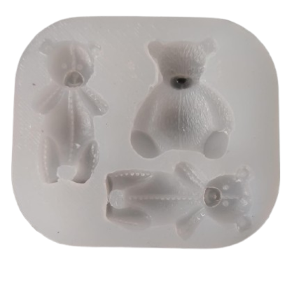 Molde Silicon 3 ositos para decorar Mini Donas o chocolate