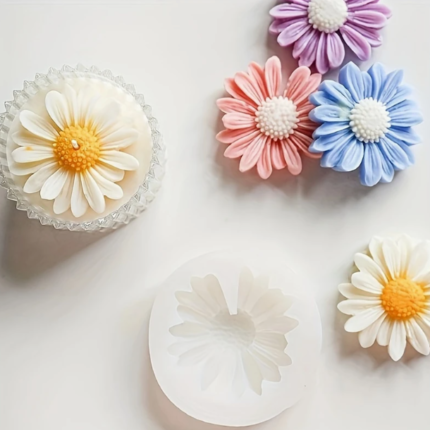 Molde Silicon Flor Margarita para Velas