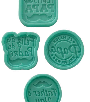 Molde Silicon Mini Mensaje papá o Dia del Padre para Fondant Chocolates