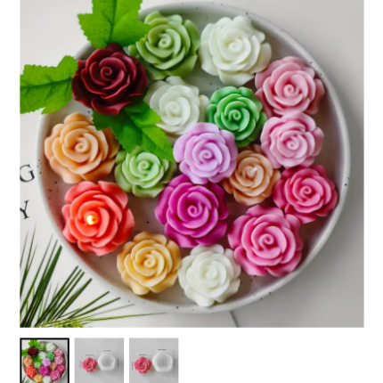 Molde Silicón Rosa  tipo Trompeta pequeña  Para Velas , Resina, Jabones.