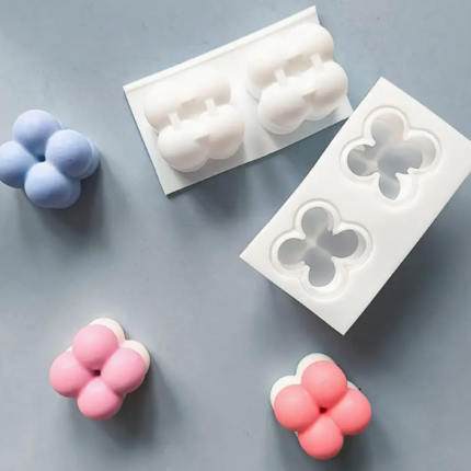 Molde Silicón Mini Burbuja x 2  Para Velas , Resina, Jabones