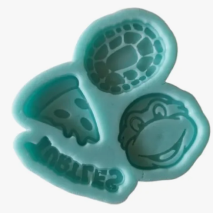 Moldes Silicon  Modelo  tortugas Ninja para Chocolates , Resina o Fondant