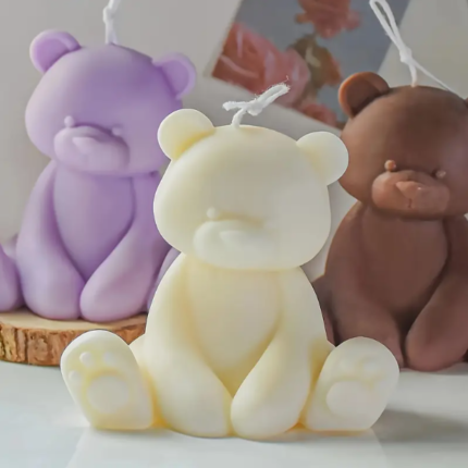 Molde Silicon Oso Lindo para Velas, Resina y Jabones