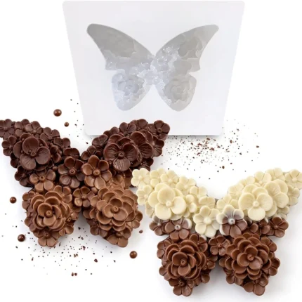Molde Silicon Mariposa y Flores
