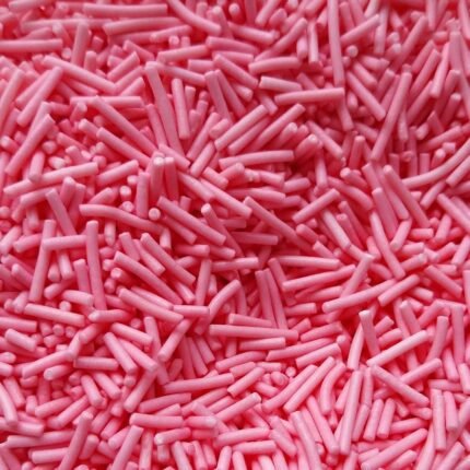 Grageas Importadas de Fideos en Rosado Pastel Para Decorar Donas Cupcakes Galletas 100g