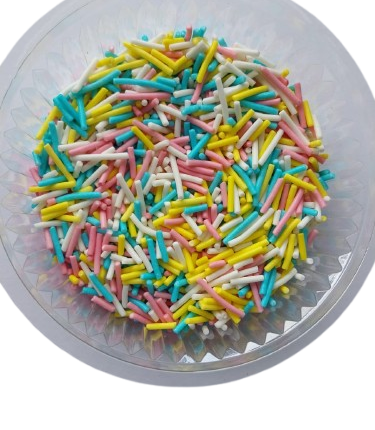 Grageas Importadas de Fideos en Colores Pasteles  Para Decorar Donas Cupcakes Galletas 100g