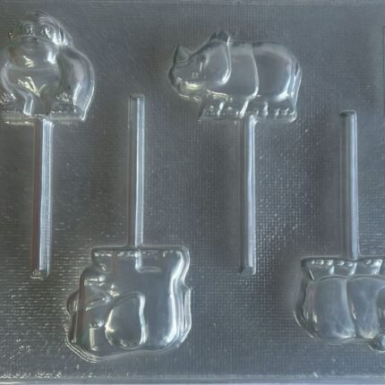 Molde Acetato Gorila, Rinoceronte Y Elefante Para chocolates M:176