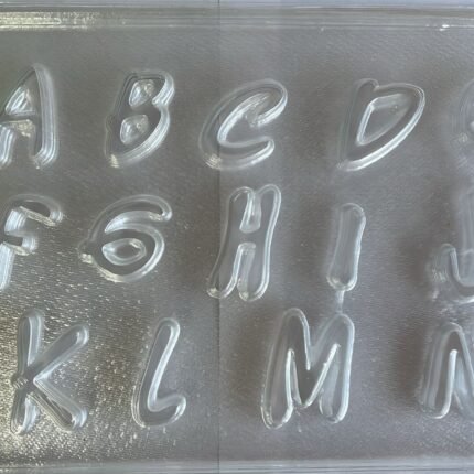 Juego 2 Moldes Acetato Abecedario Letras Timoteo 6cm Chocolate