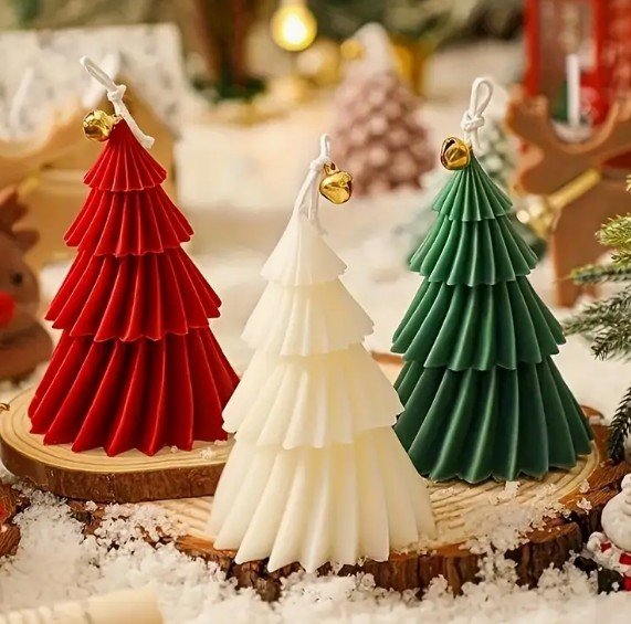molde arbol de navidad vela 1