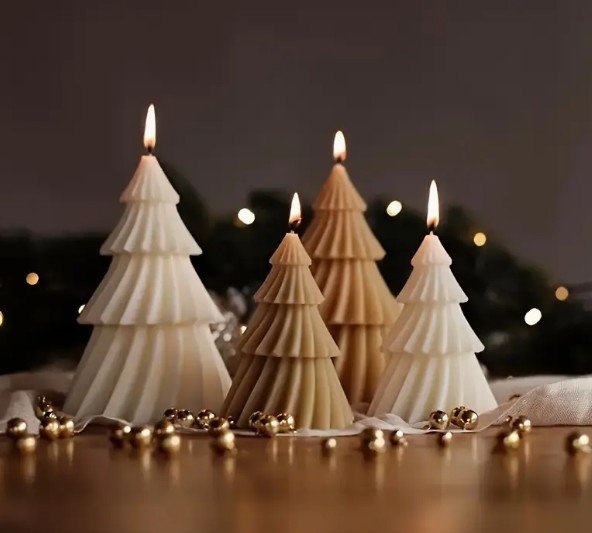 molde arbol de navidad vela 3