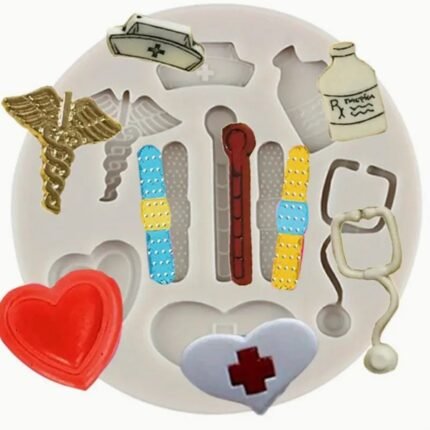 Moldes Silicon mini figuras de Enfermera o Doctor para decorar.